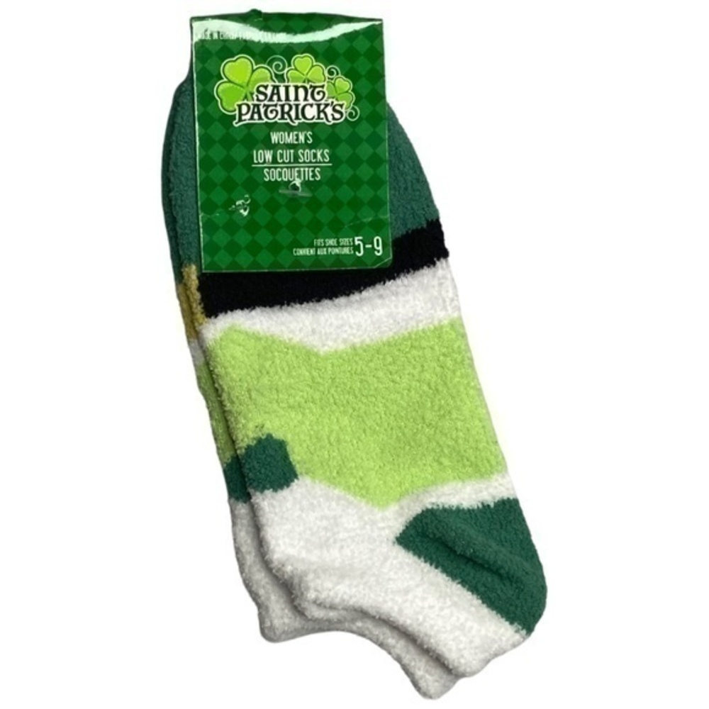 Saint Patricks Day Socks Womens Size 5 to 9 Low Cut Socks - Picture 1 of 8